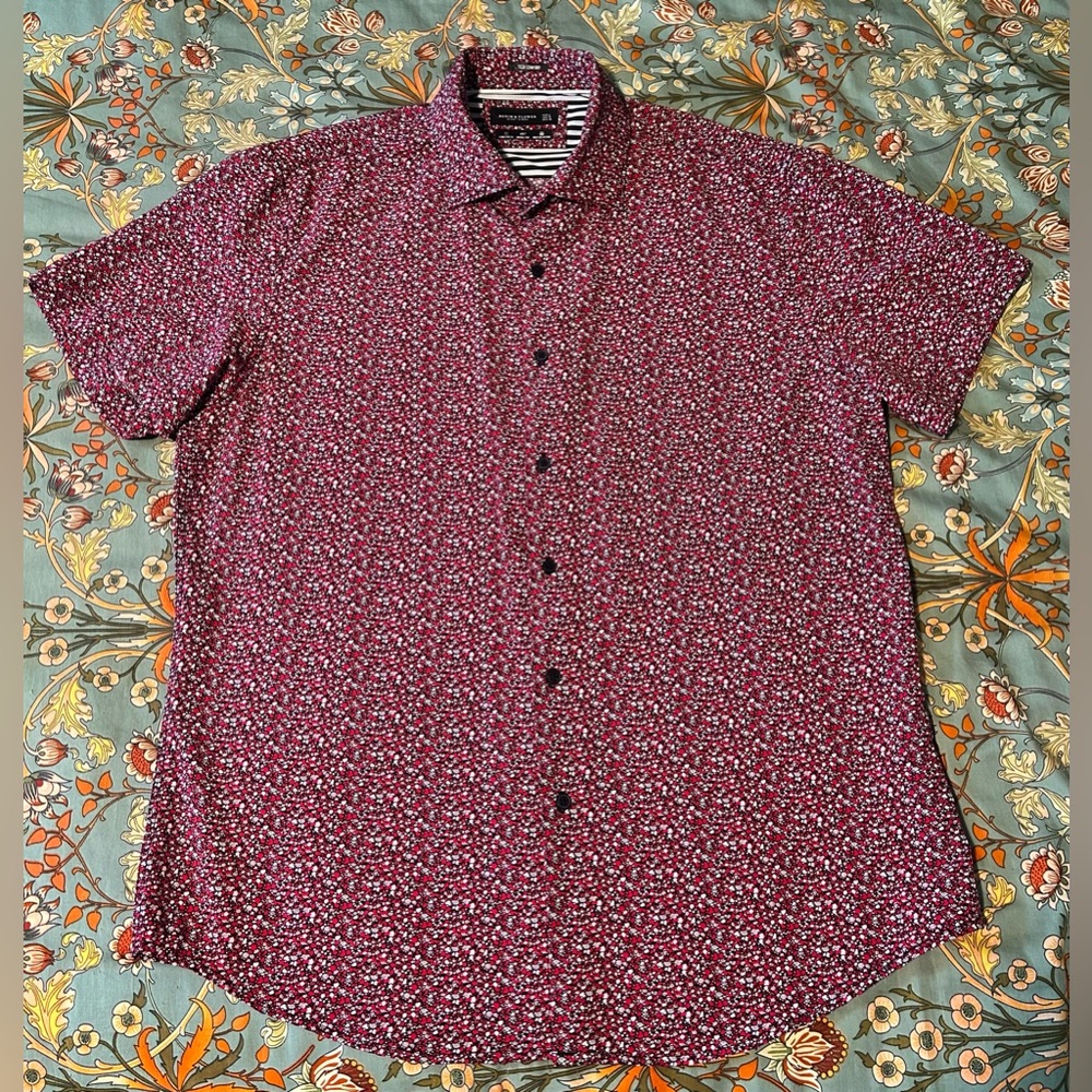 Denim & Flower Men’s Floral Button Down Shirt
